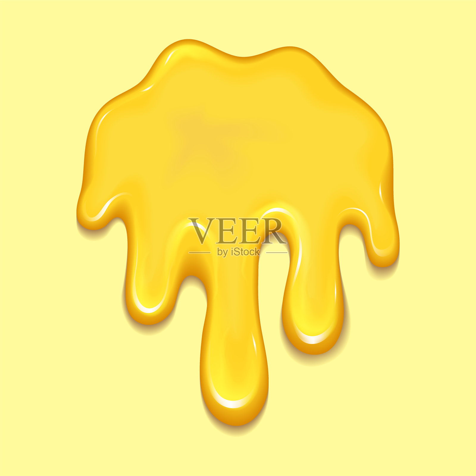 橙色蜂蜜滴和黄色飞溅健康糖浆金色食品液体滴矢量插图设计元素图片