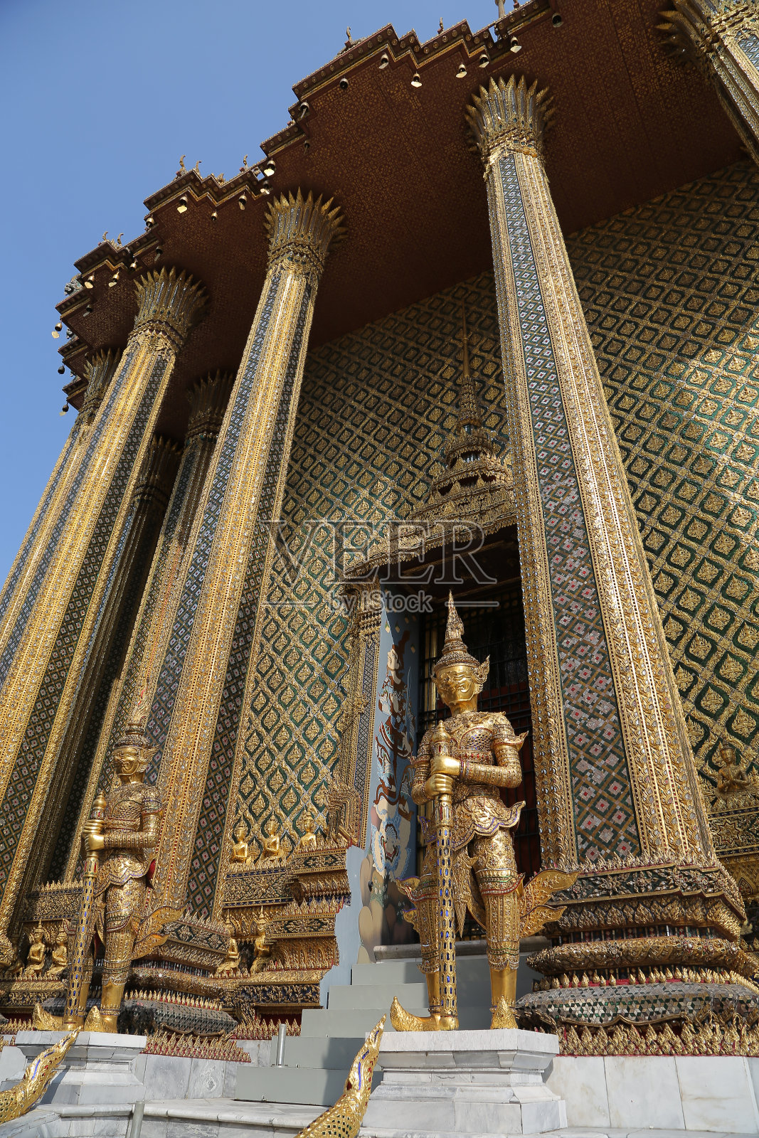 Prasat Phra Thep Bidon在Phra Borom Maha Ratcha Wang，大皇宫照片摄影图片