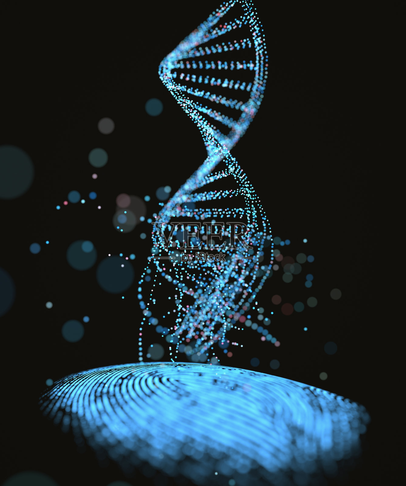 指纹遗传密码DNA照片摄影图片