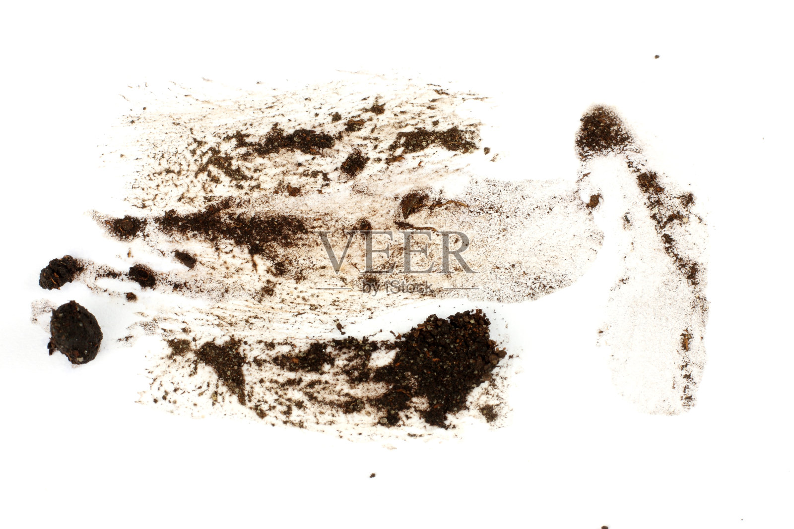 泥浆滴喷洒孤立的白色背景，与剪切路径照片摄影图片