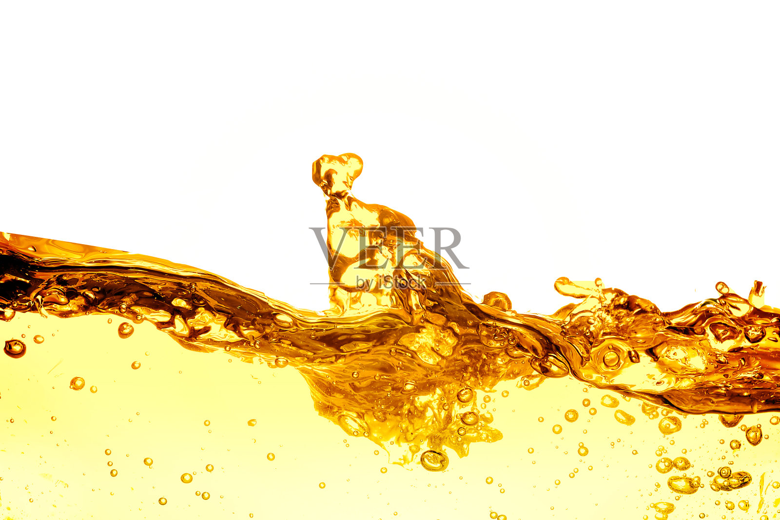 液体黄金滴和波纹，抽象的背景照片摄影图片