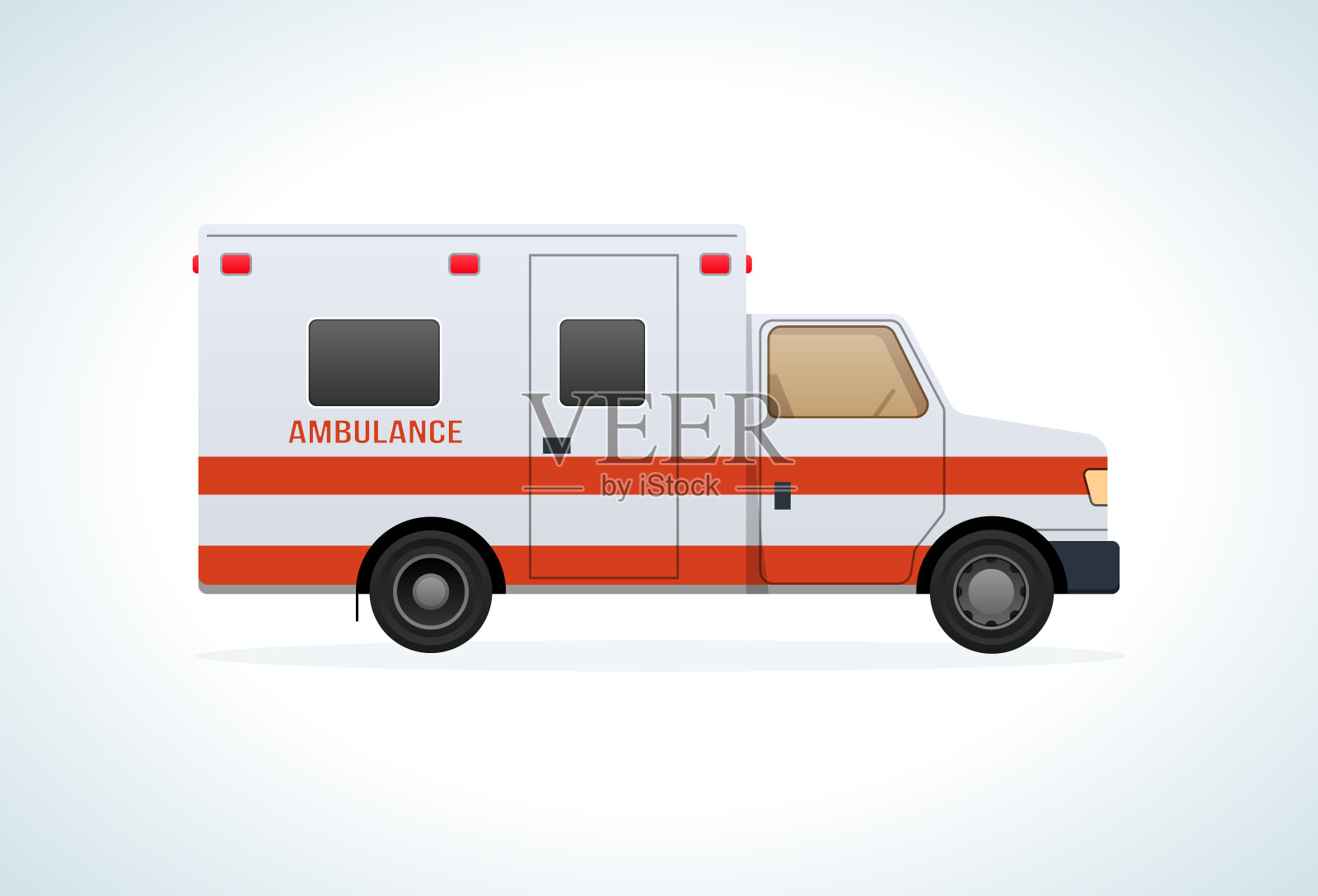 现代医疗救护车。紧急车辆插画图片素材