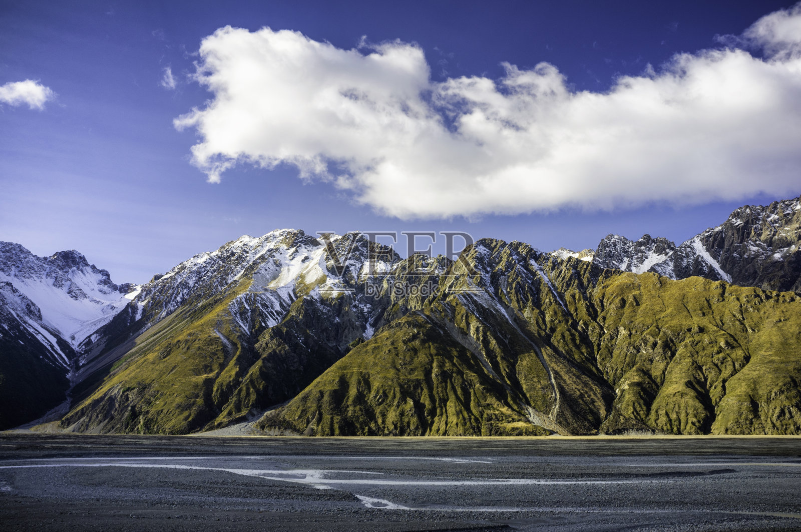 塔斯曼山谷位于新西兰南岛照片摄影图片