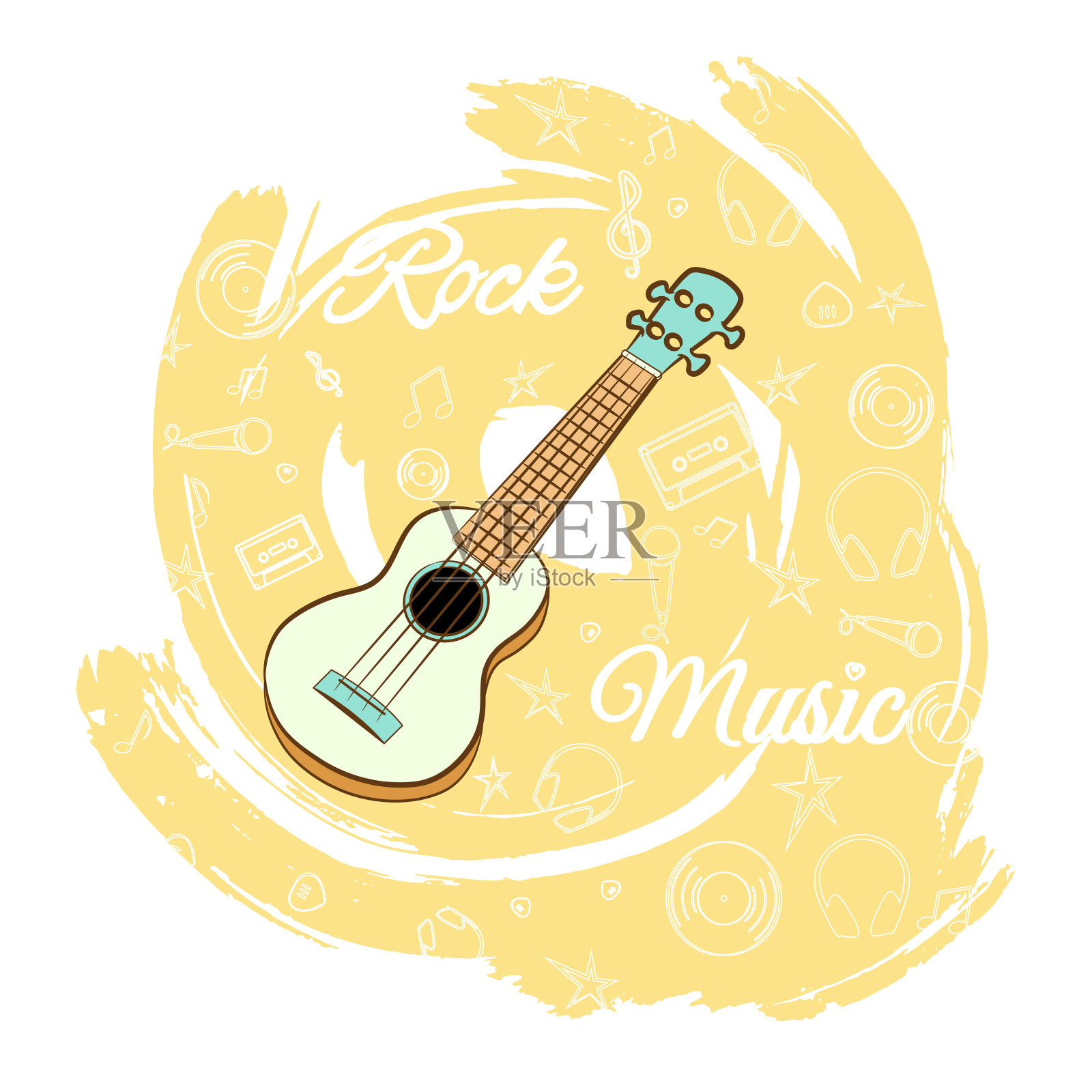 吉他摇滚music-04插画图片素材