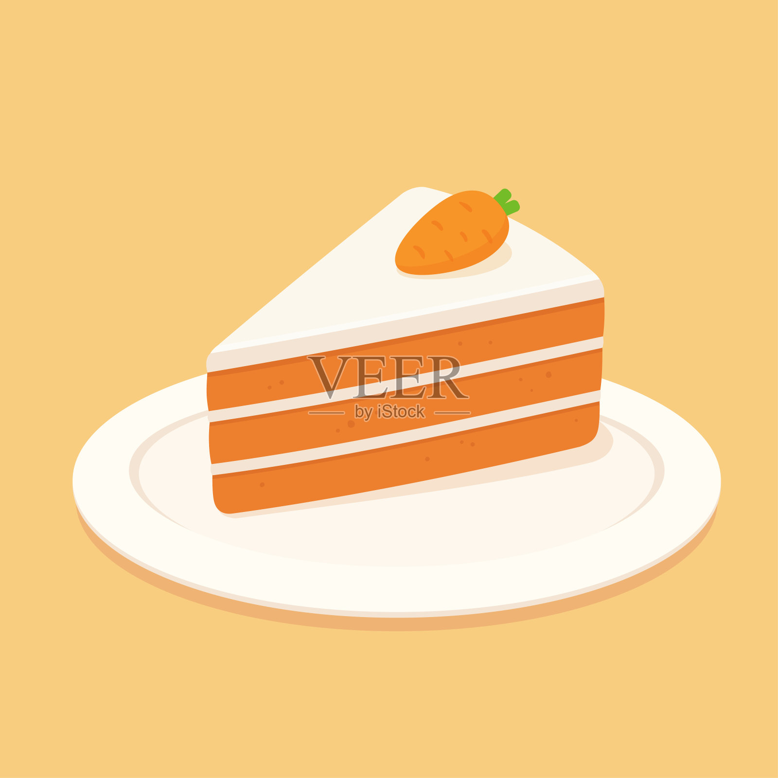 胡萝卜蛋糕切片设计元素图片