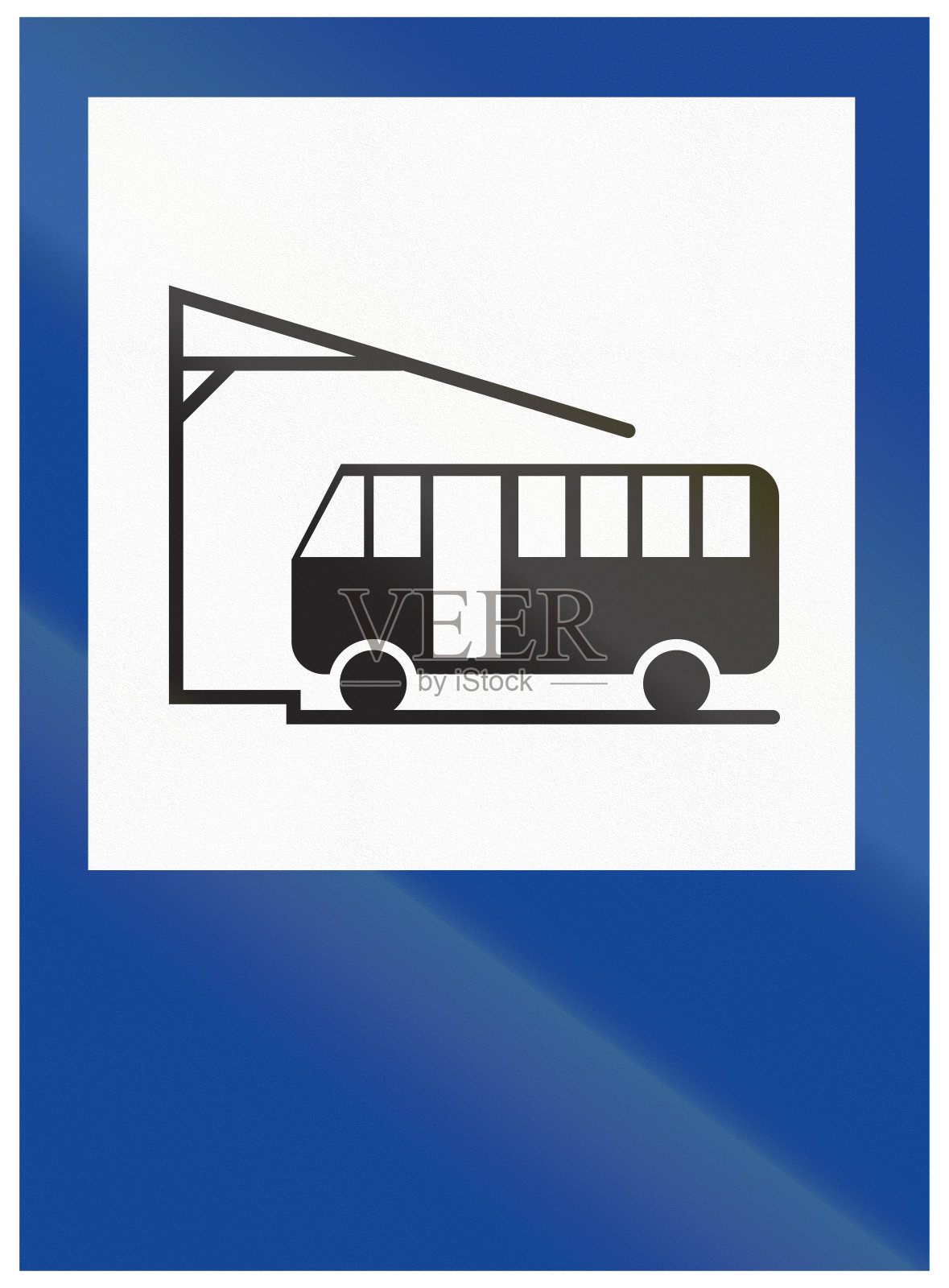 在阿根廷使用的路标-巴士总站插画图片素材