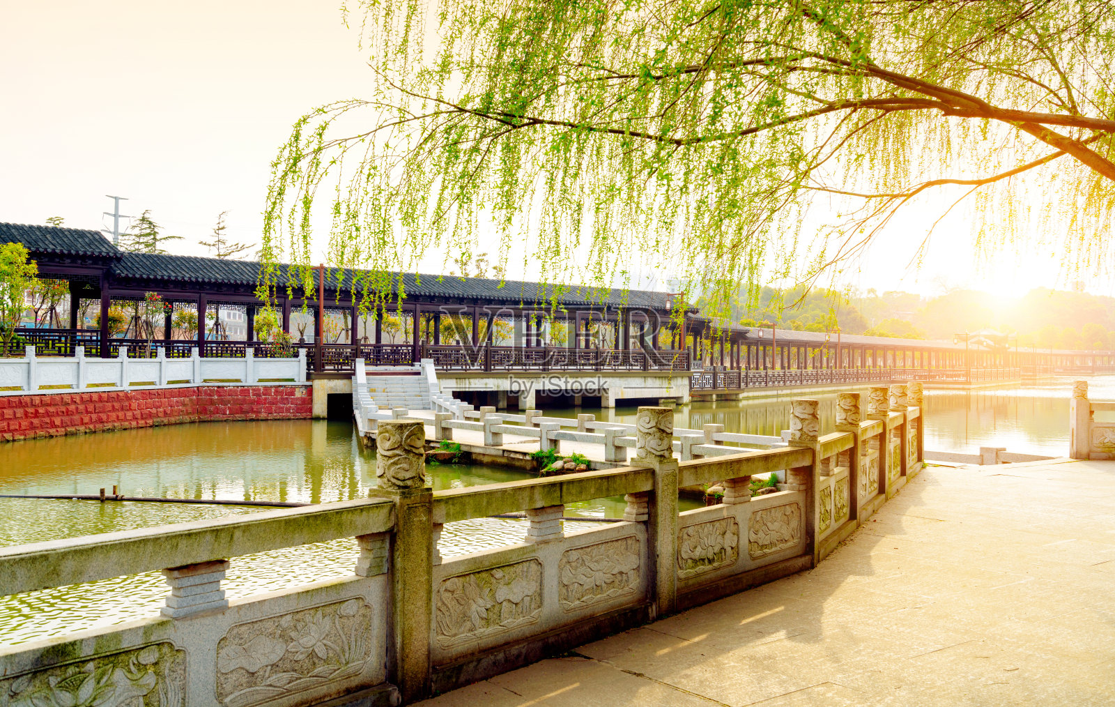 中式桥照片摄影图片