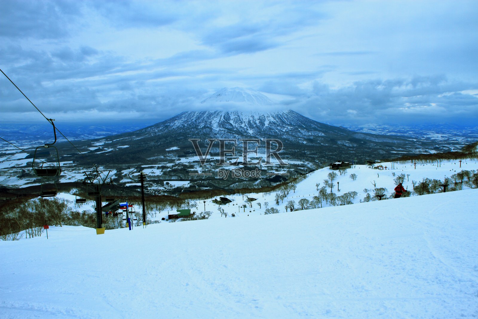 北海道的二世谷滑雪场照片摄影图片