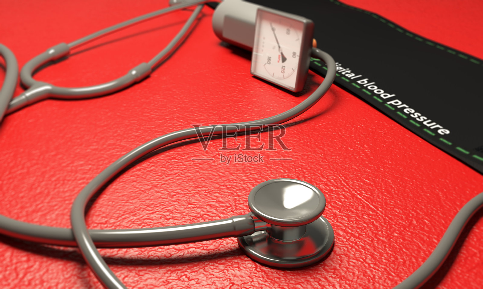 听诊器和血压计特写照片摄影图片