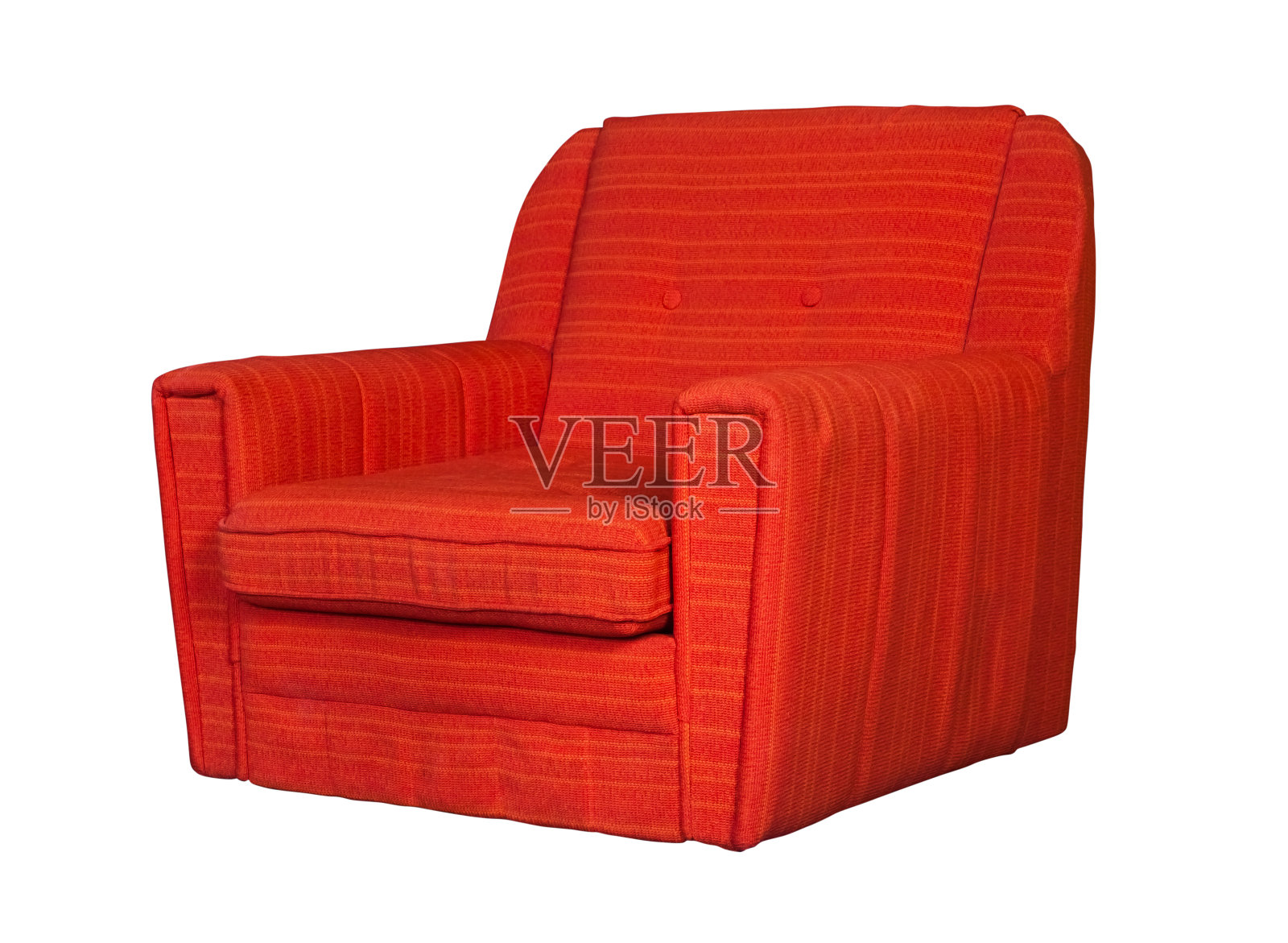 红色纺织品隔离椅照片摄影图片