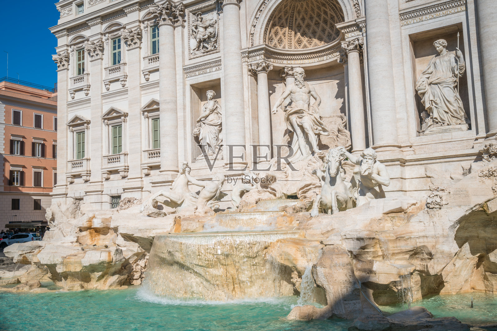 意大利罗马的许愿池照片摄影图片