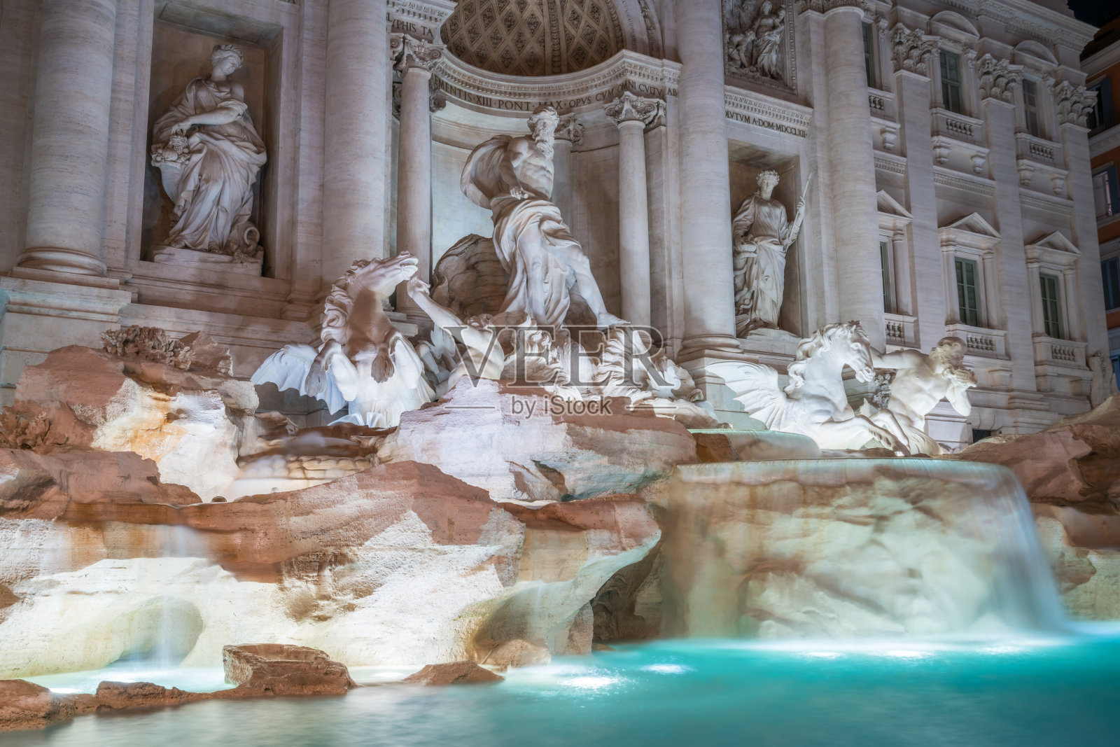 意大利罗马的许愿池照片摄影图片