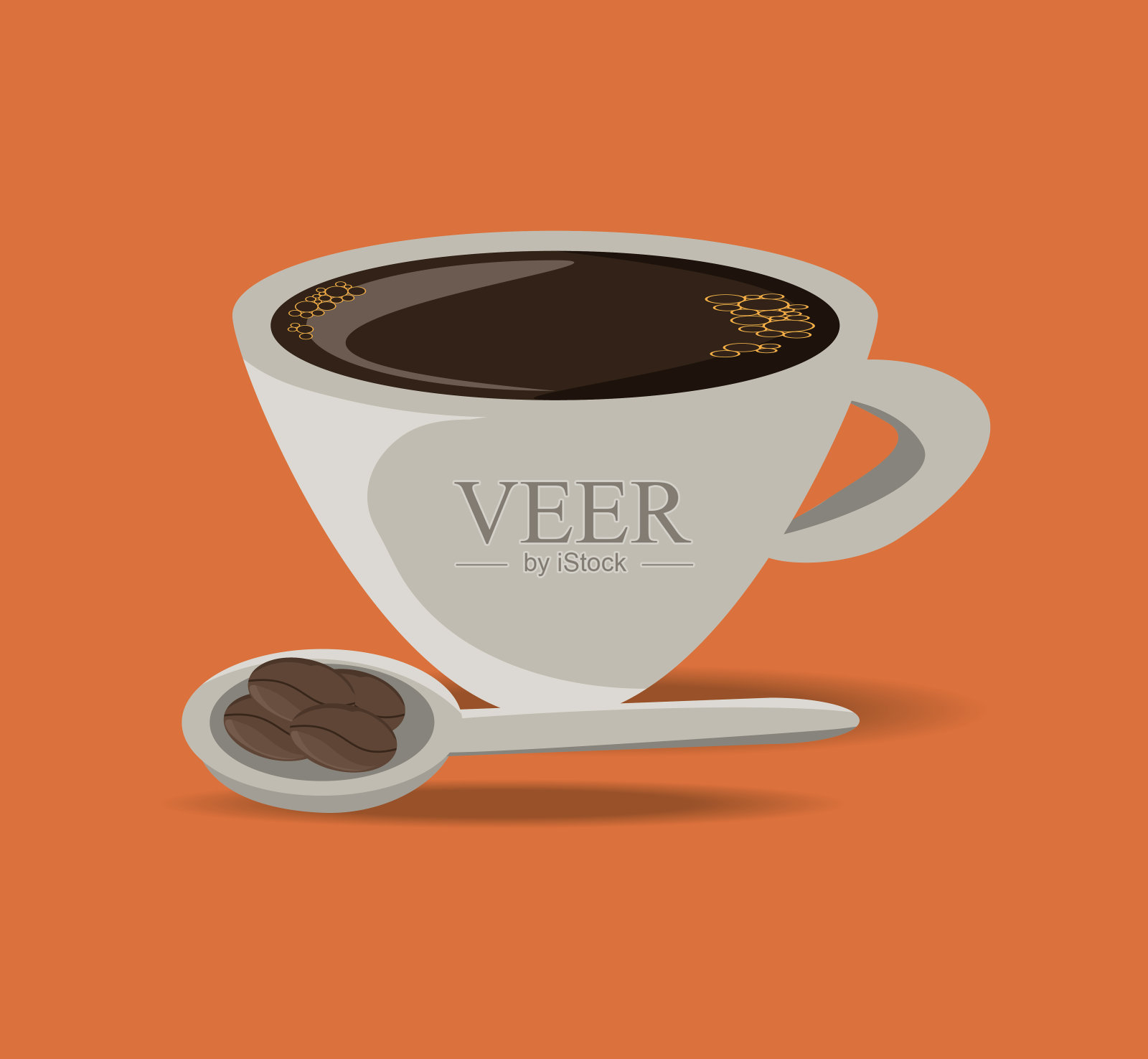 平杯咖啡饮品概念设计元素图片