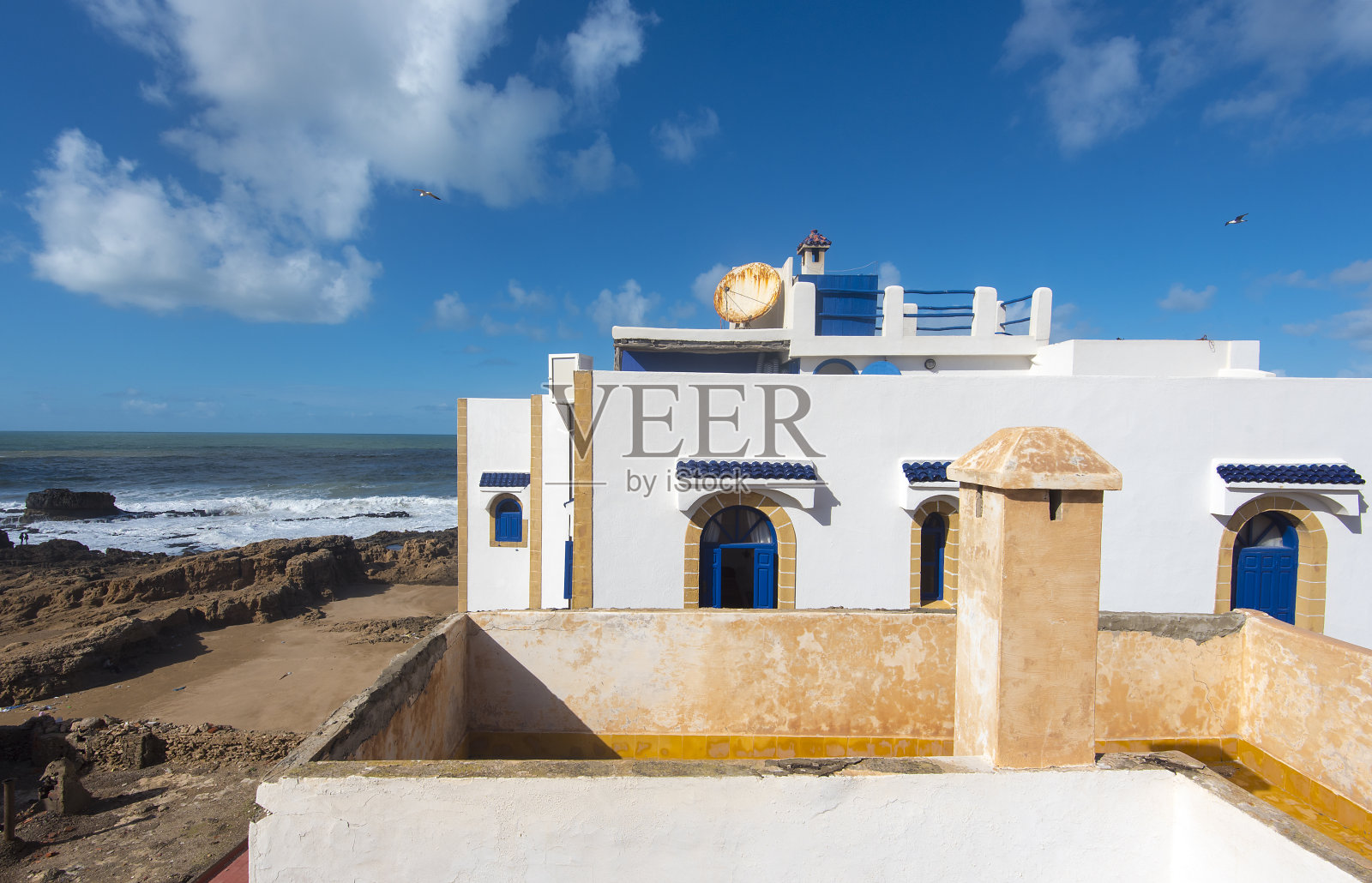 摩洛哥Essaouira麦地那地区的传统建筑照片摄影图片