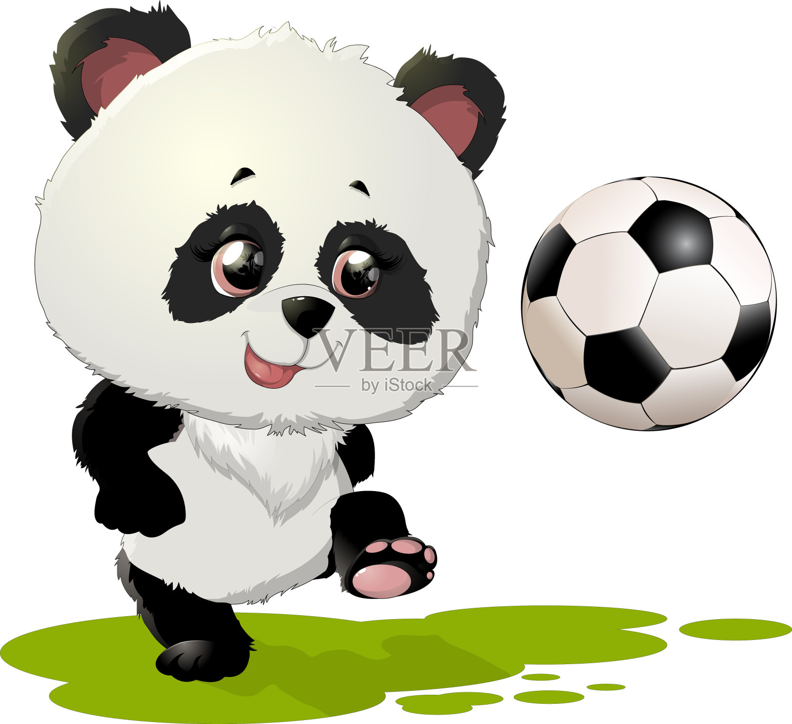 可爱的熊猫熊插图设计元素图片