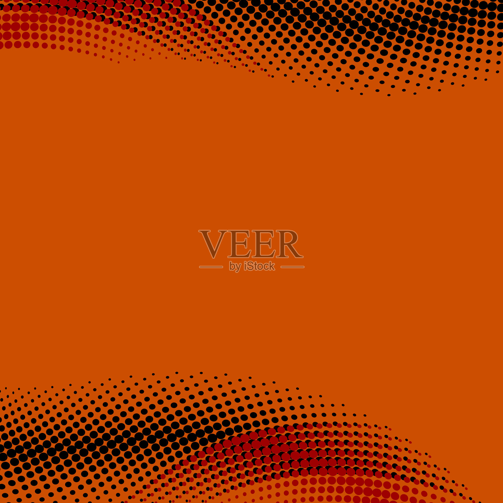抽象橙色背景，半色调效果设计元素图片