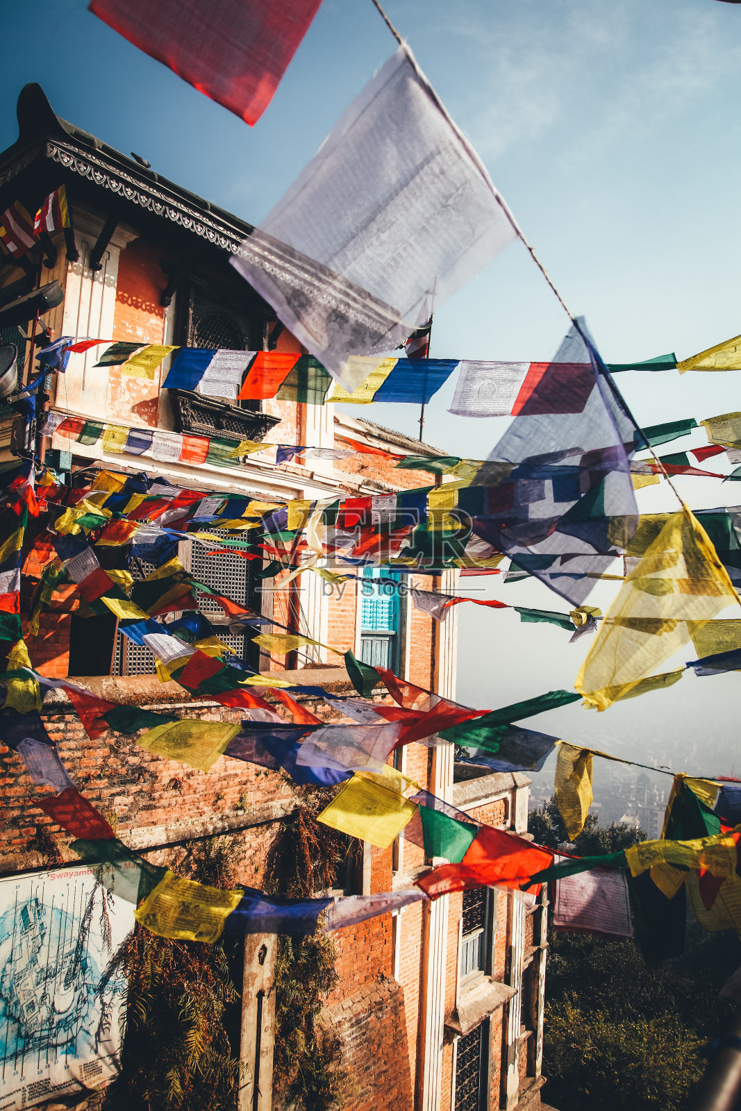Swayambhunath气质。照片摄影图片