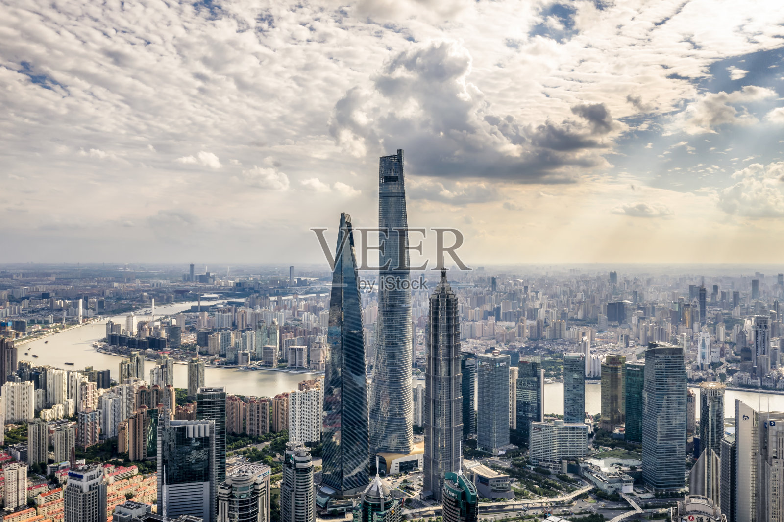 上海城市天际线的航拍视频照片摄影图片