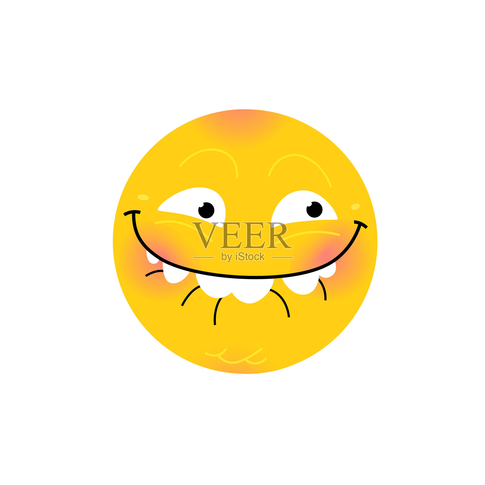 笑脸。互联网文化基因。在社交网络、聊天室、信息、手机和网络应用程序中使用表情符号。Emoji黄色的脸。象征,图标。设计元素图片