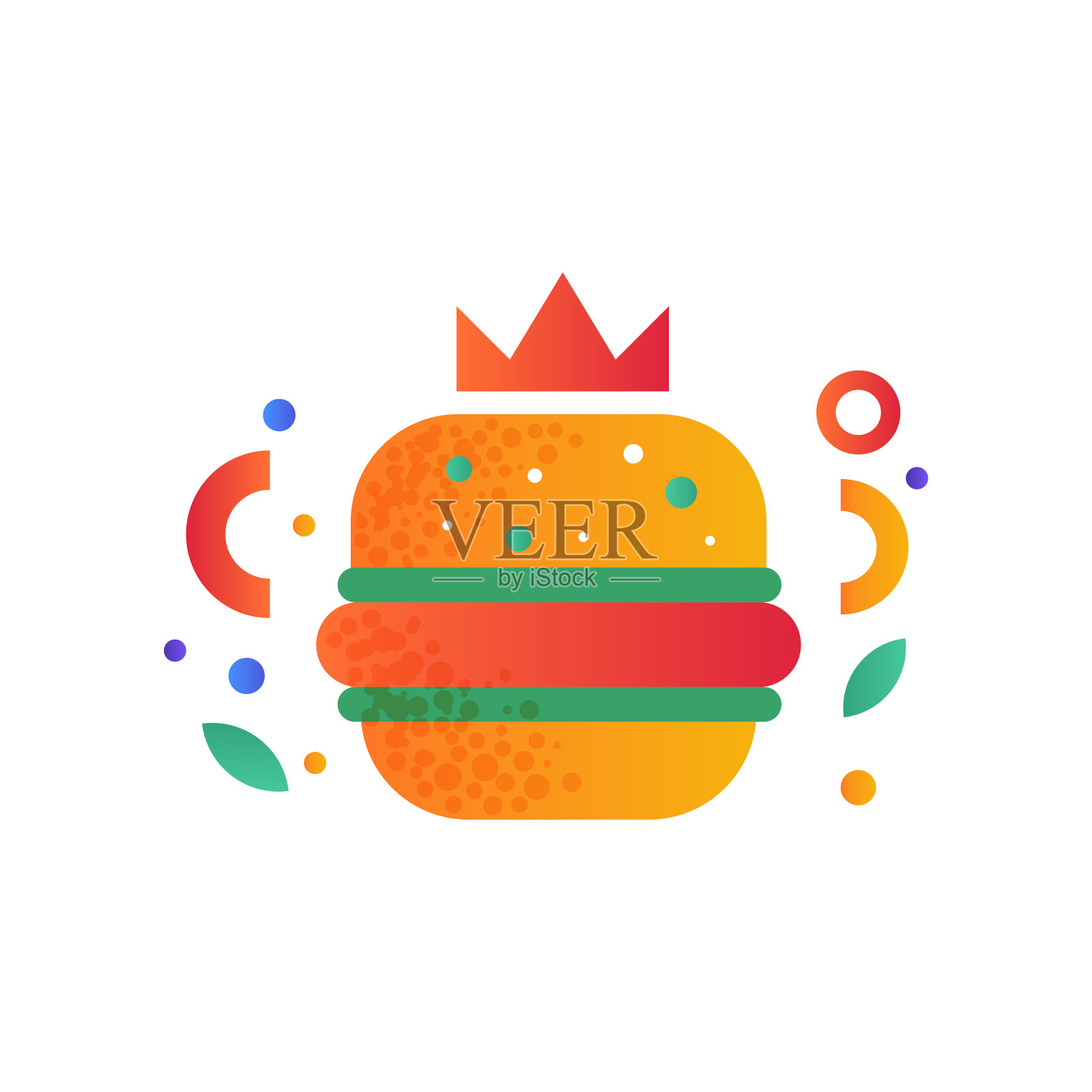 汉堡包，快餐菜矢量插图上的白色背景插画图片素材