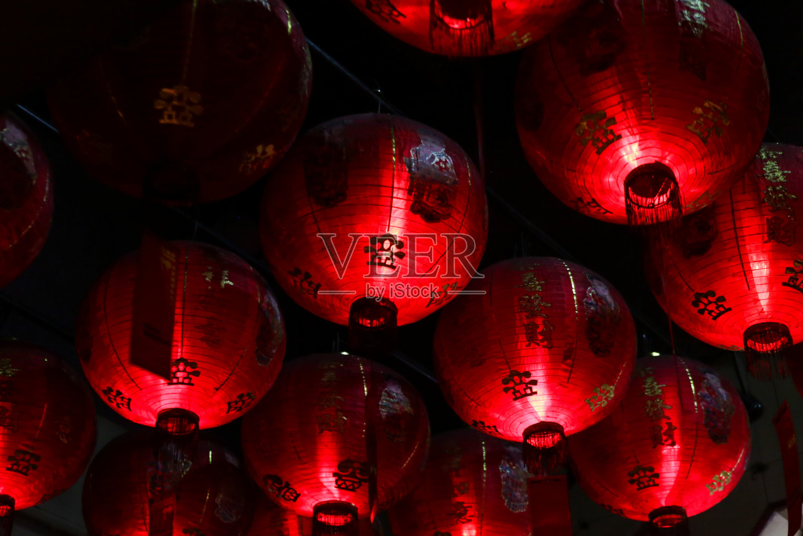 中国大红灯笼照片摄影图片