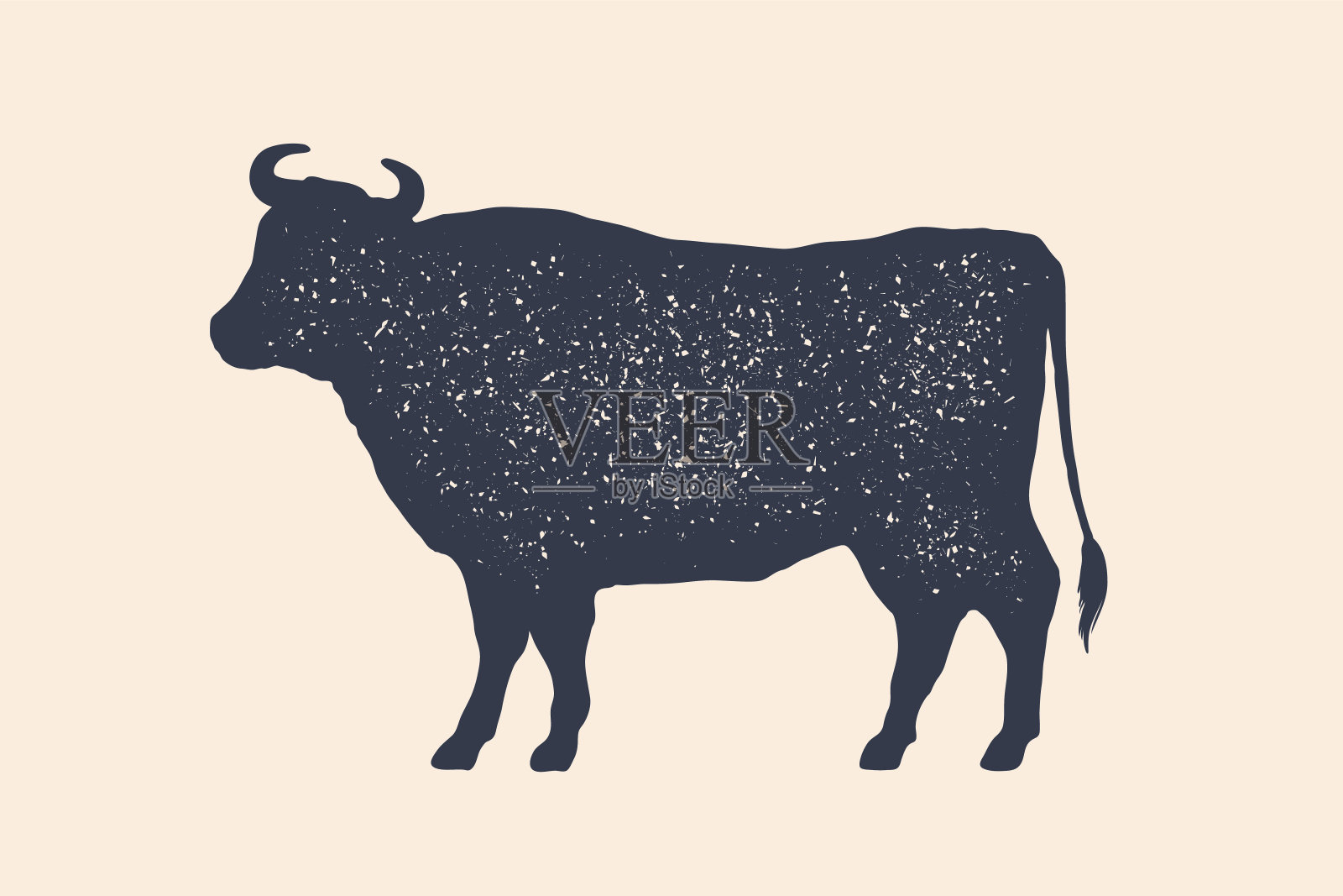 牛,牛。农场动物概念设计设计元素图片