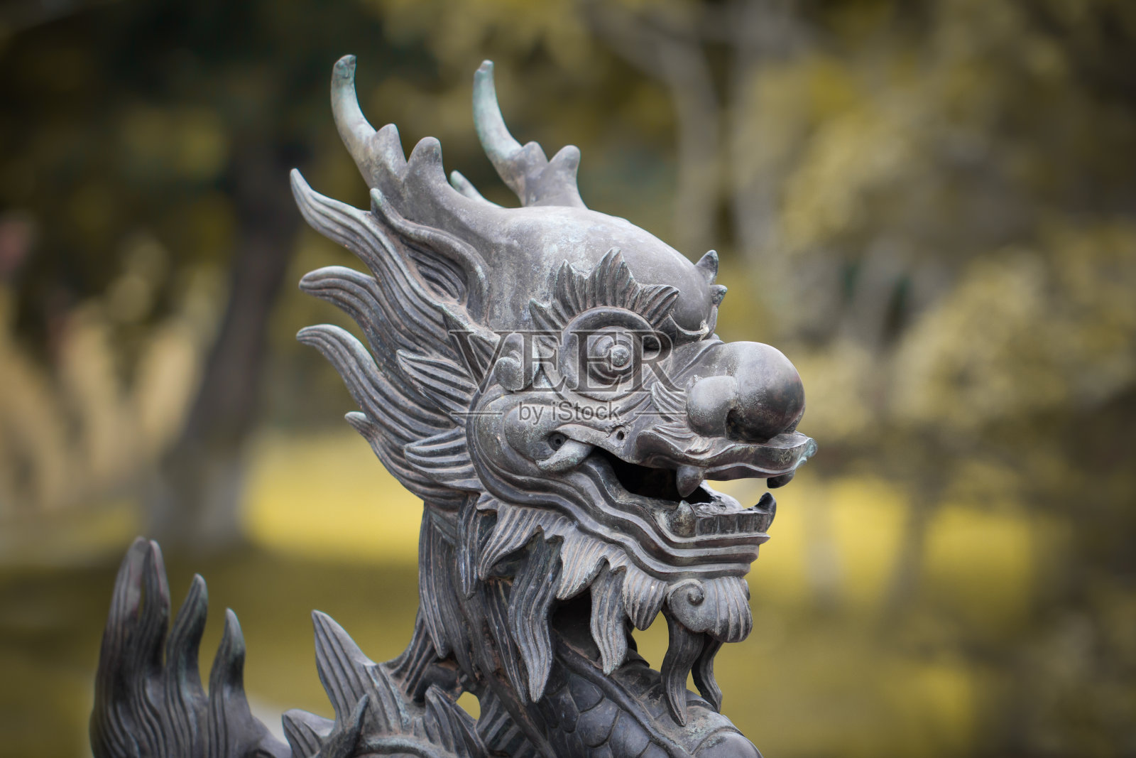 中国龙的雕像照片摄影图片