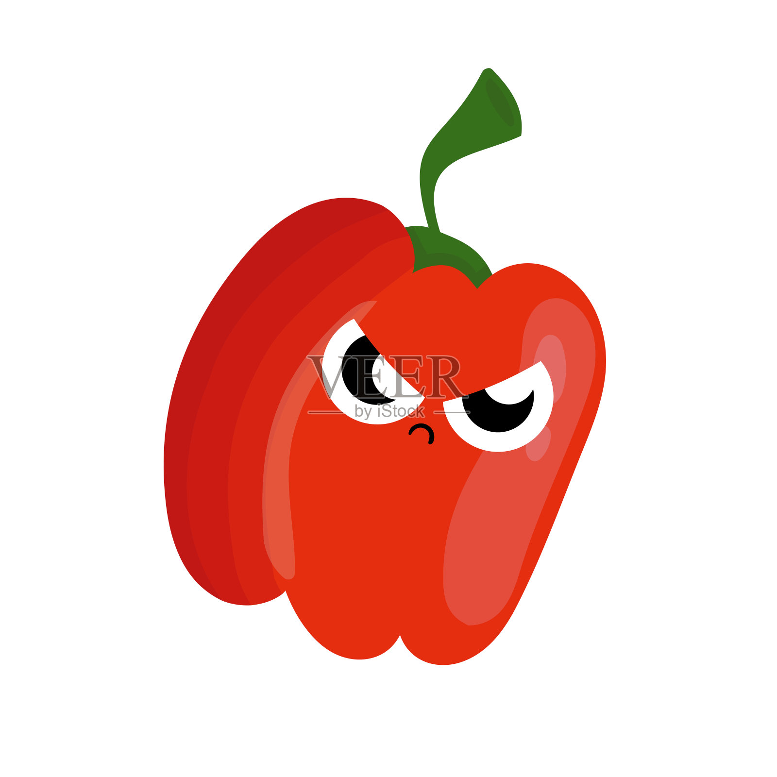 有趣的快乐辣椒蔬菜图画插图孤立插画图片素材
