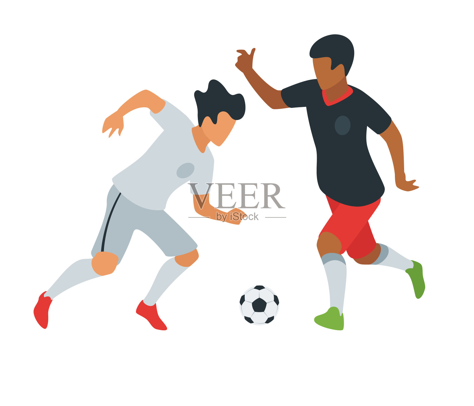 足球游戏玩家插画图片素材