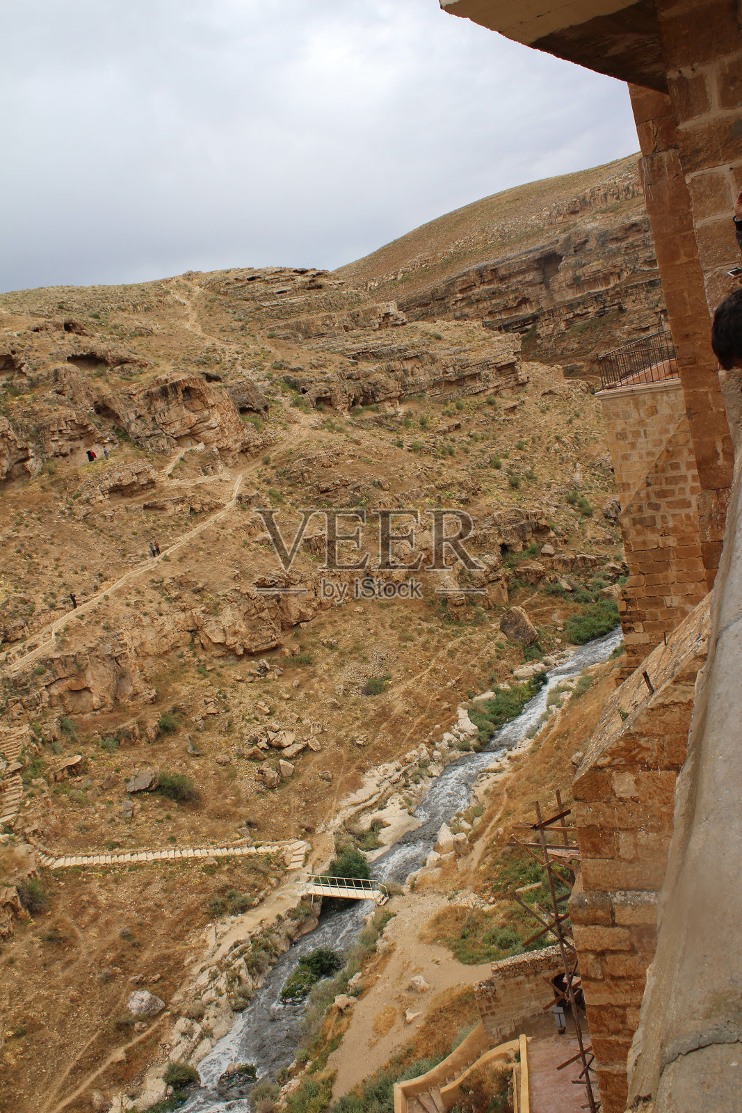 Mar Saba修道院，我们的圣父Sabbas的劳拉在汲沦谷，在犹太沙漠，靠近伯利恒，巴勒斯坦，以色列照片摄影图片