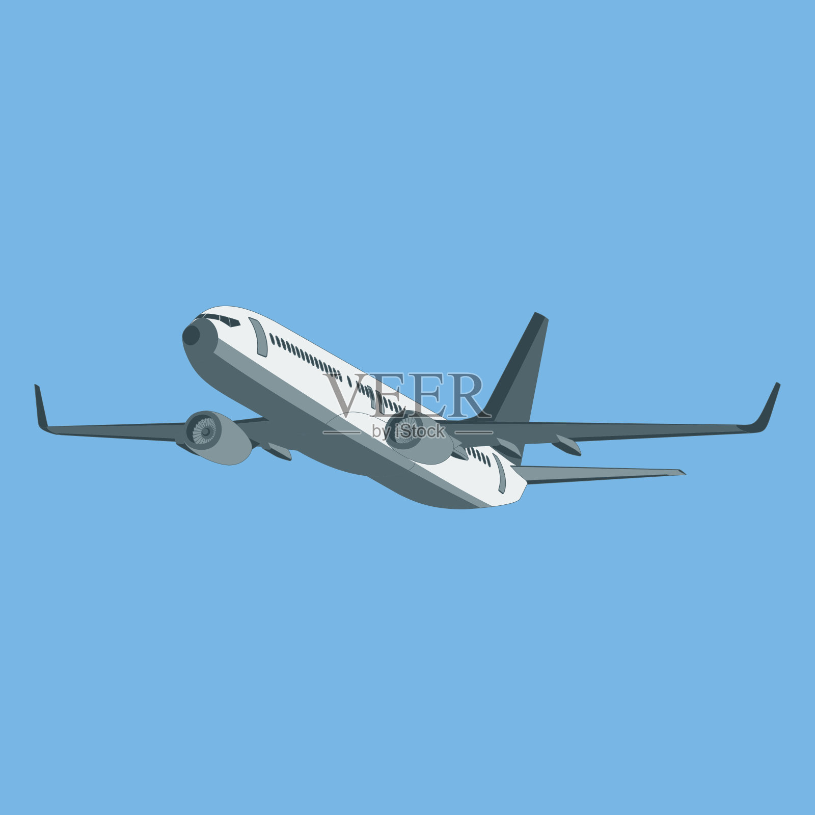 飞行飞机的象征。插画图片素材