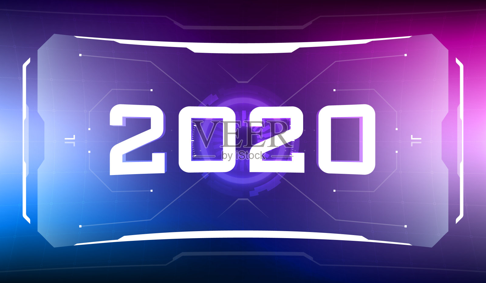 未来2020新年插图插画图片素材