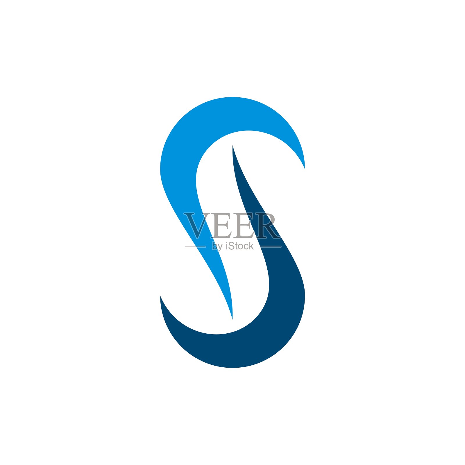S字母Swoosh标志模板插图设计。向量EPS 10。插画图片素材