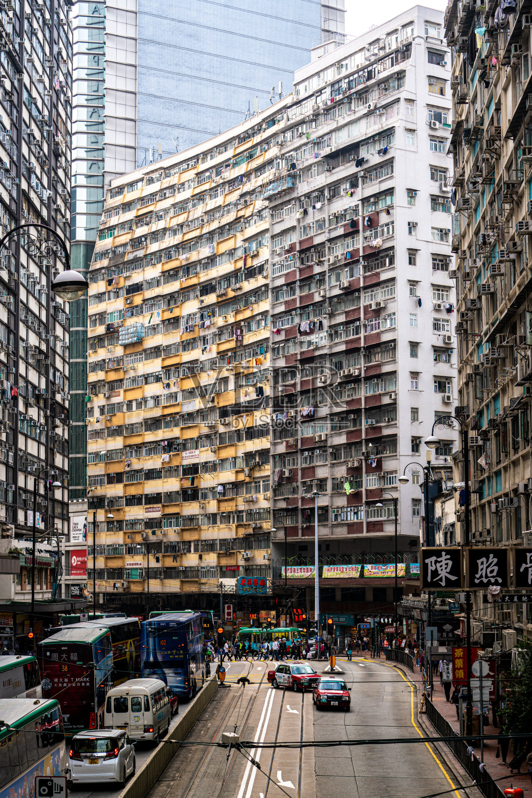 香港北角拥挤的街道照片摄影图片