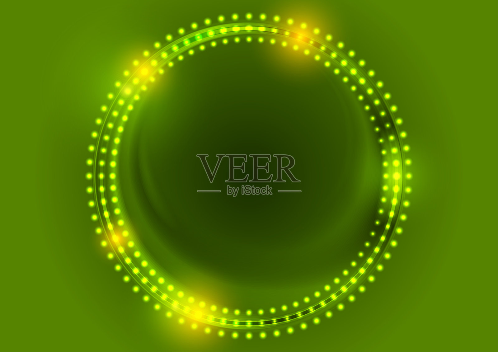 绿色闪亮的抽象圆发光背景插画图片素材