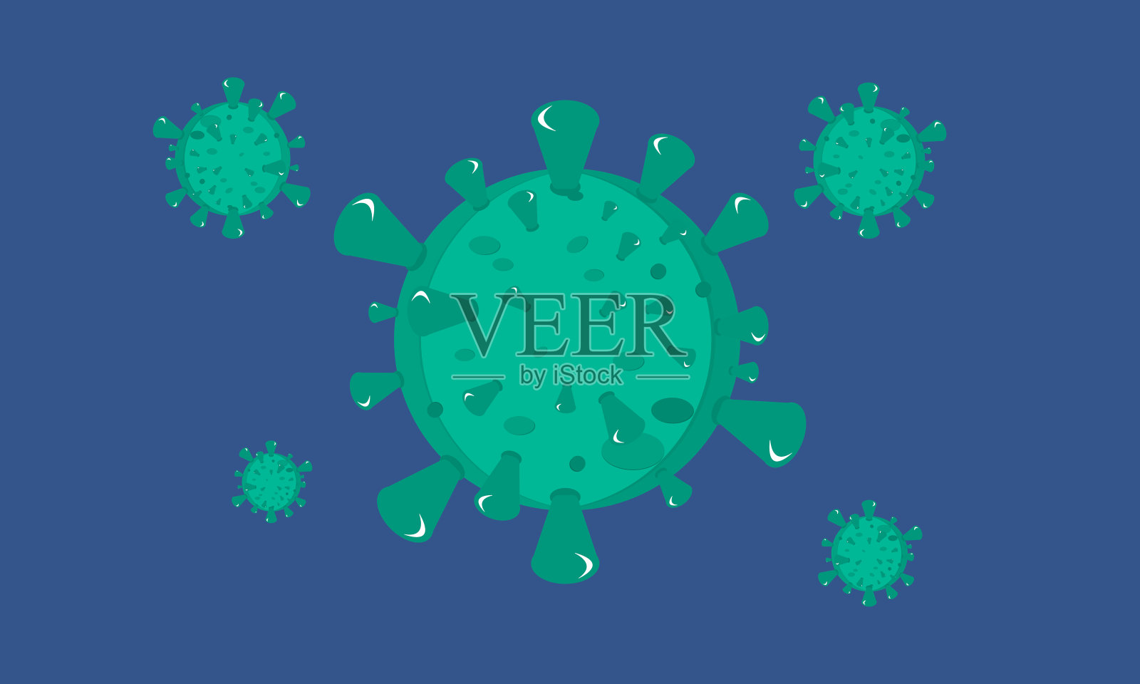 关于病毒的图解，感染。平面设计插画图片素材