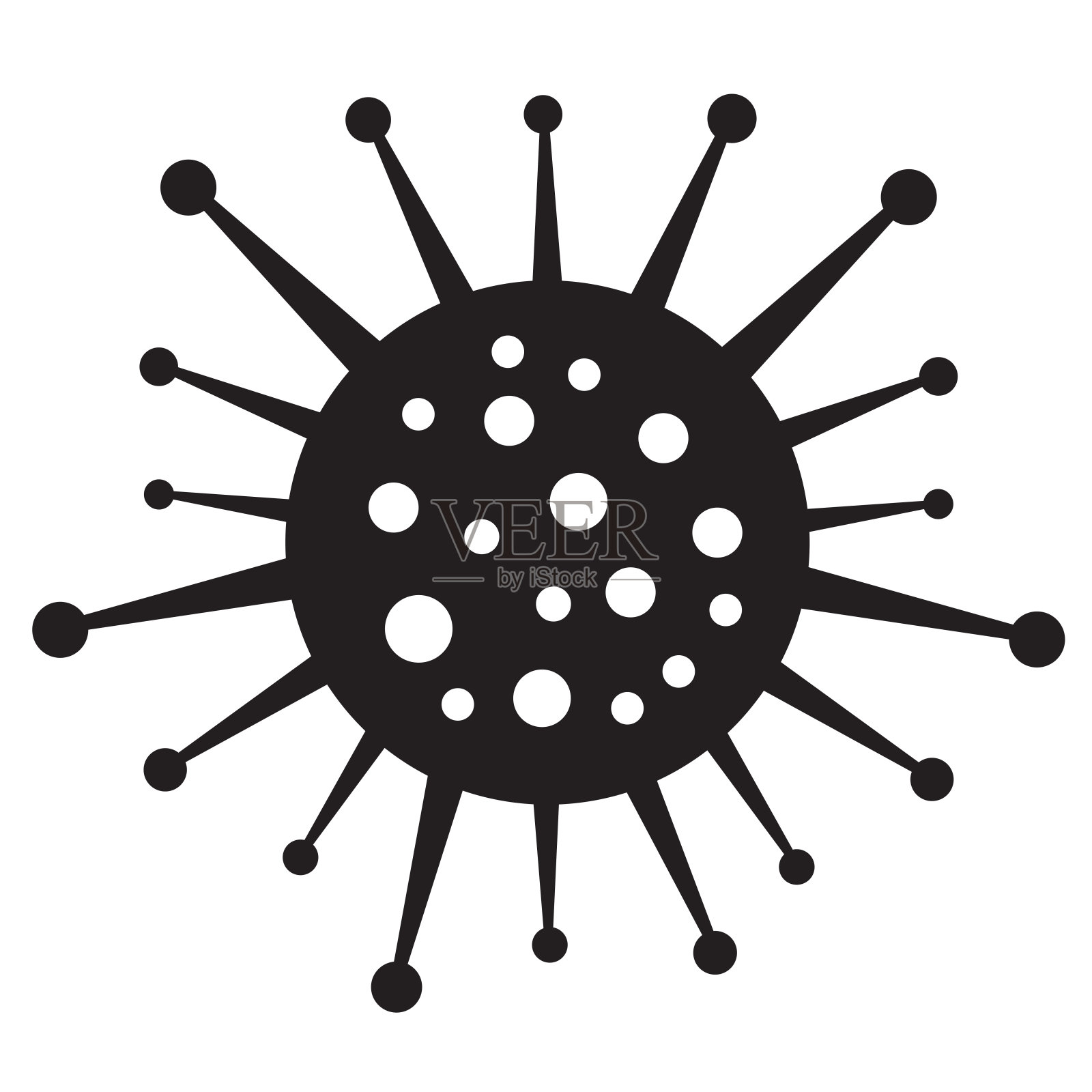 2019年新型冠状病毒肺炎。平面矢量插图孤立在白色背景。插画图片素材