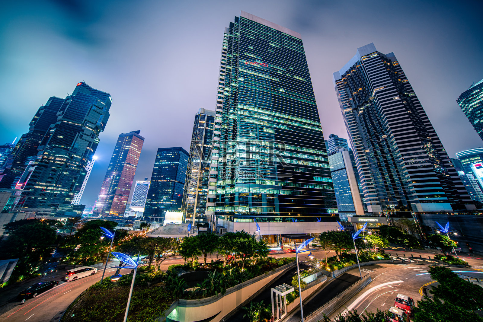 观赏香港市区夜景照片摄影图片