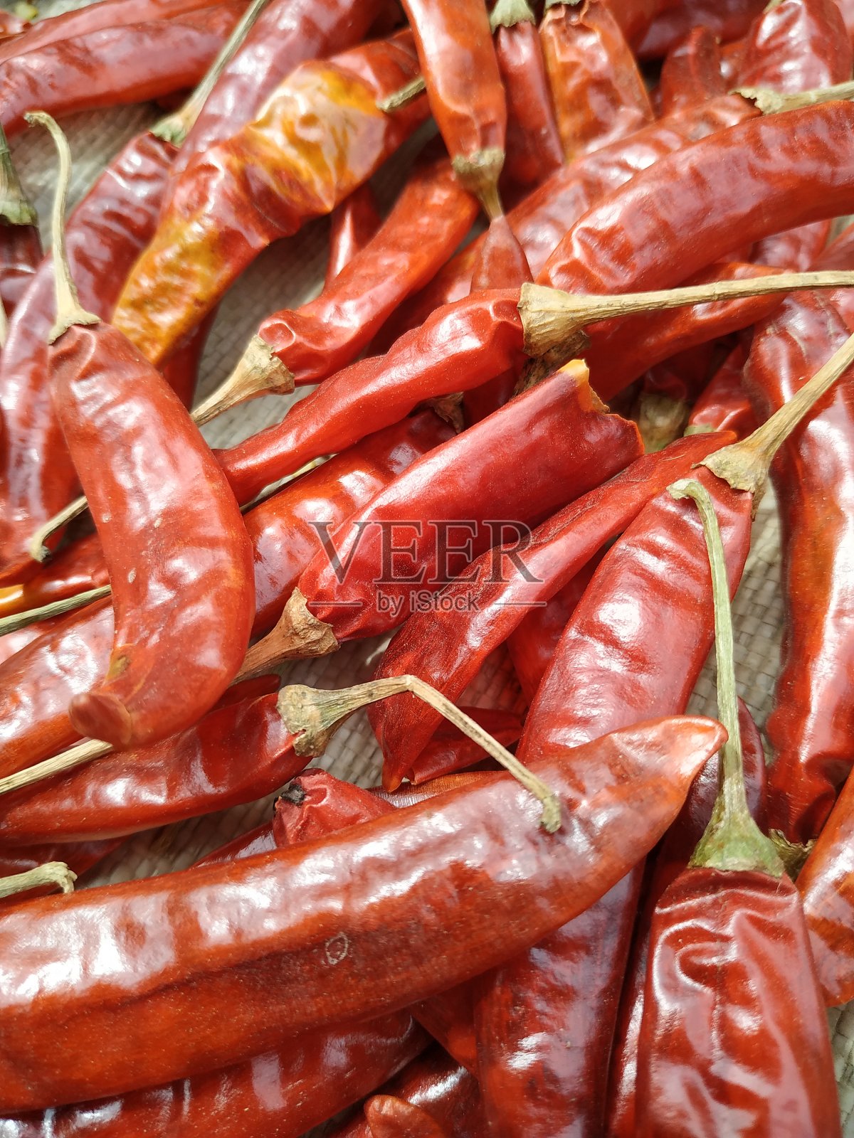 红辣椒干，俯视图。素食。食品的海报。特写图片。尼泊尔照片摄影图片