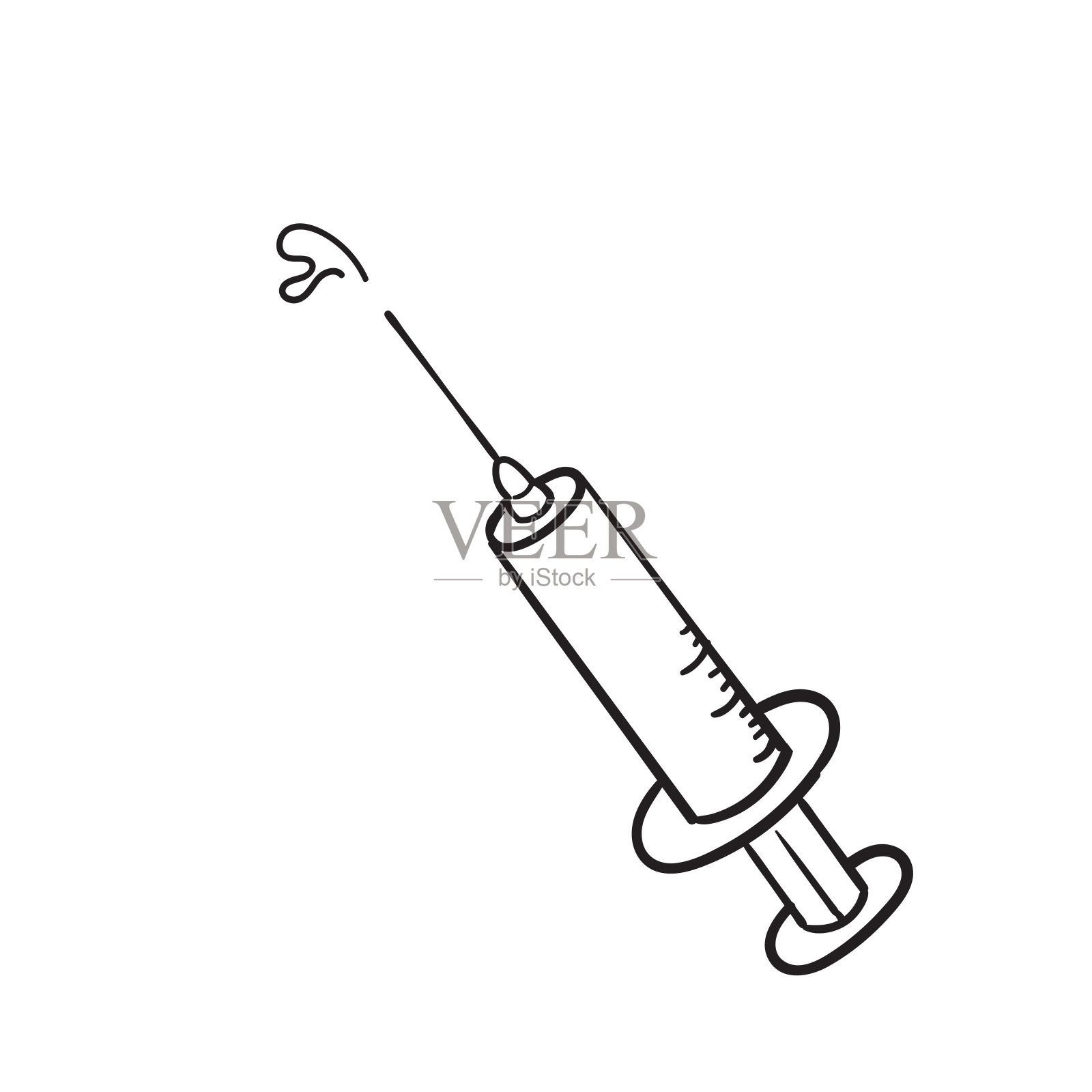 注射器疫苗图标插图矢量设计元素图片