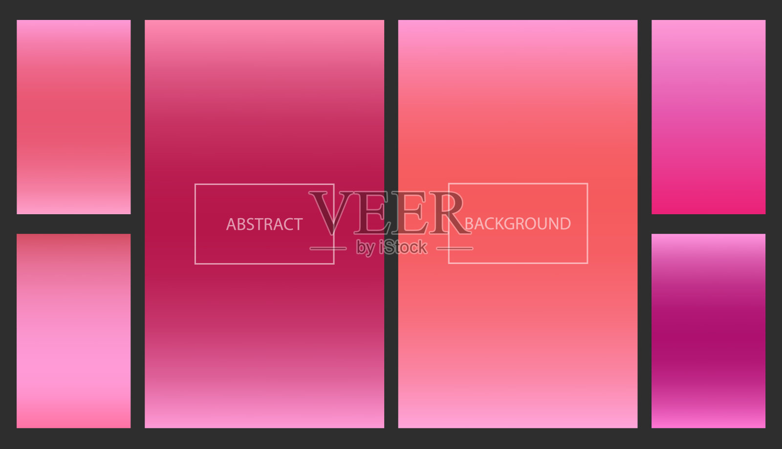 明亮的红色和粉红色梯度背景设置插画图片素材