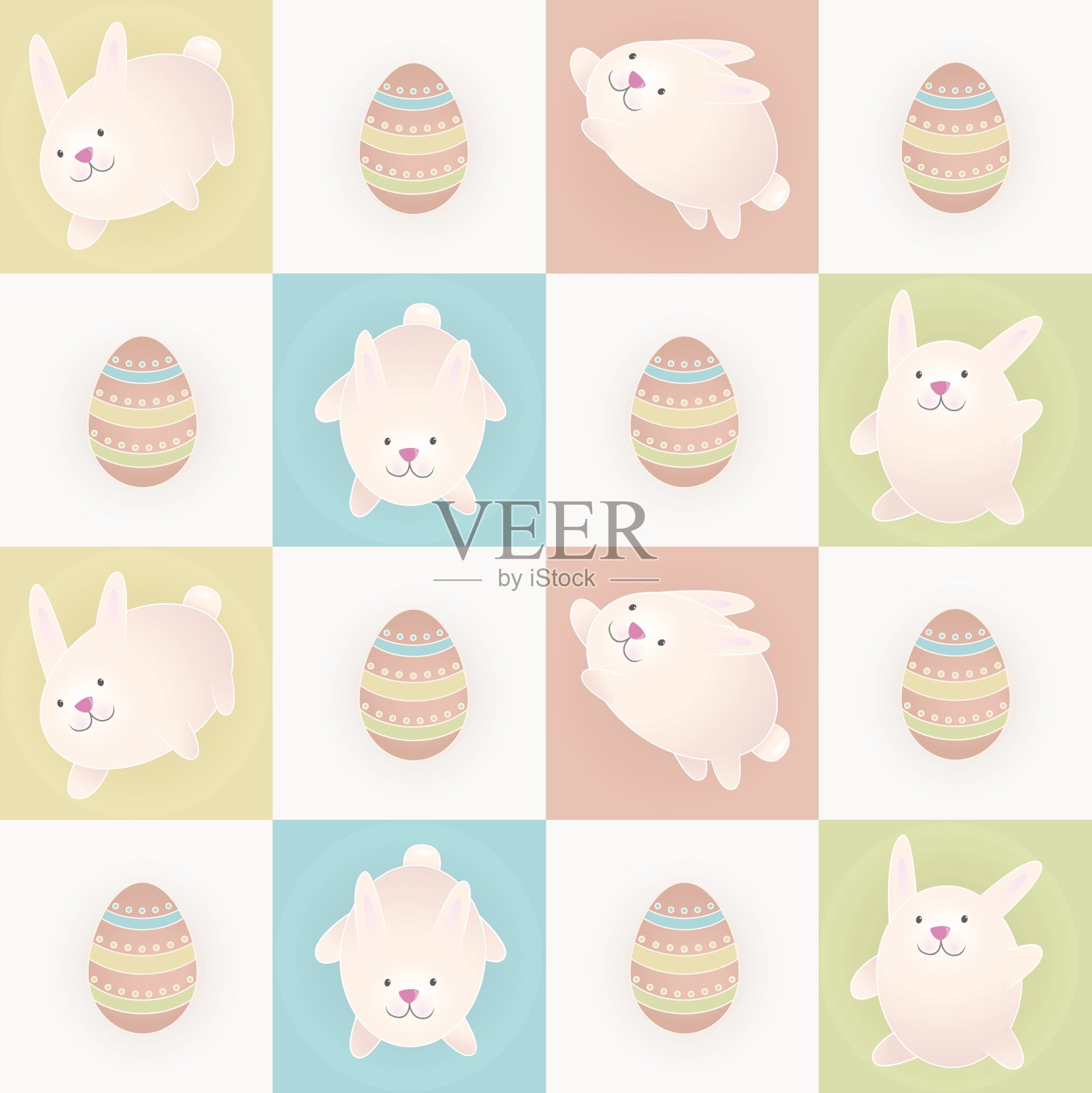 复活节兔子插画图片素材