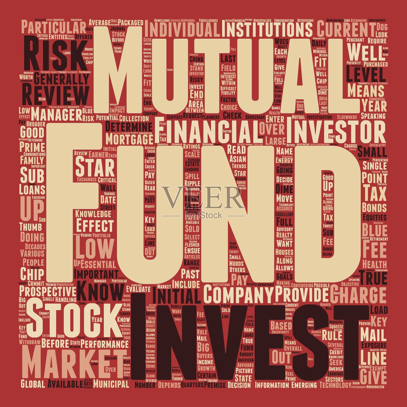 了解股票市场共同基金文本背景插画图片素材