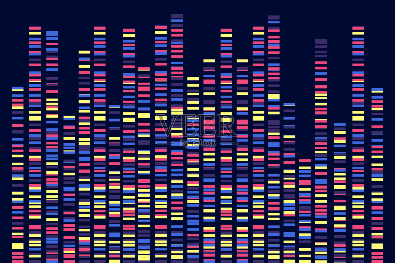 基因组数据可视化。DNA测试。矢量图插画图片素材