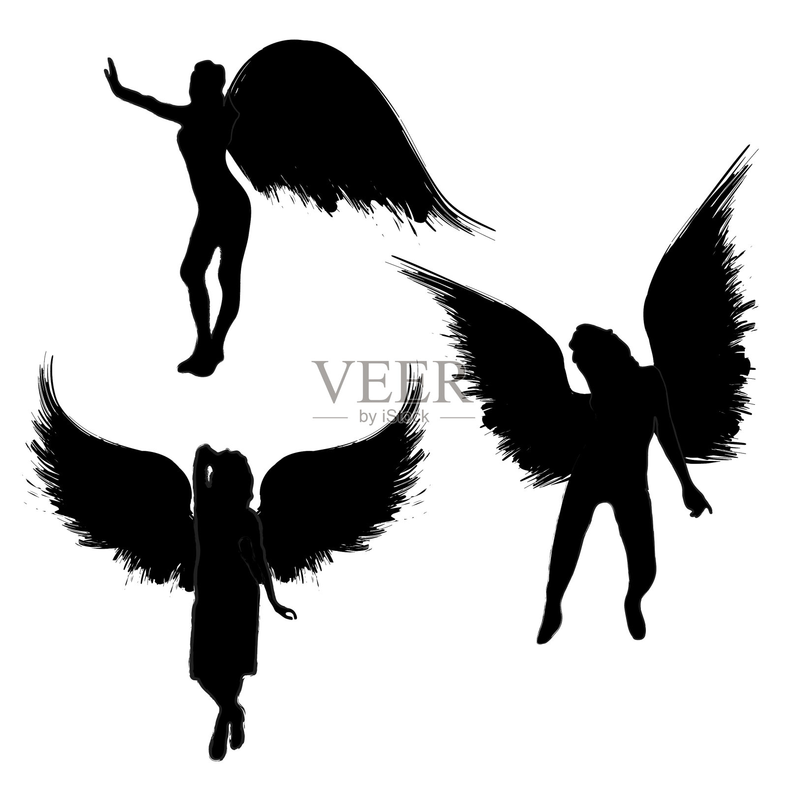 可爱天使和翅膀矢量素材设计图__儿童幼儿_人物图库_设计图库_昵图网nipic.com