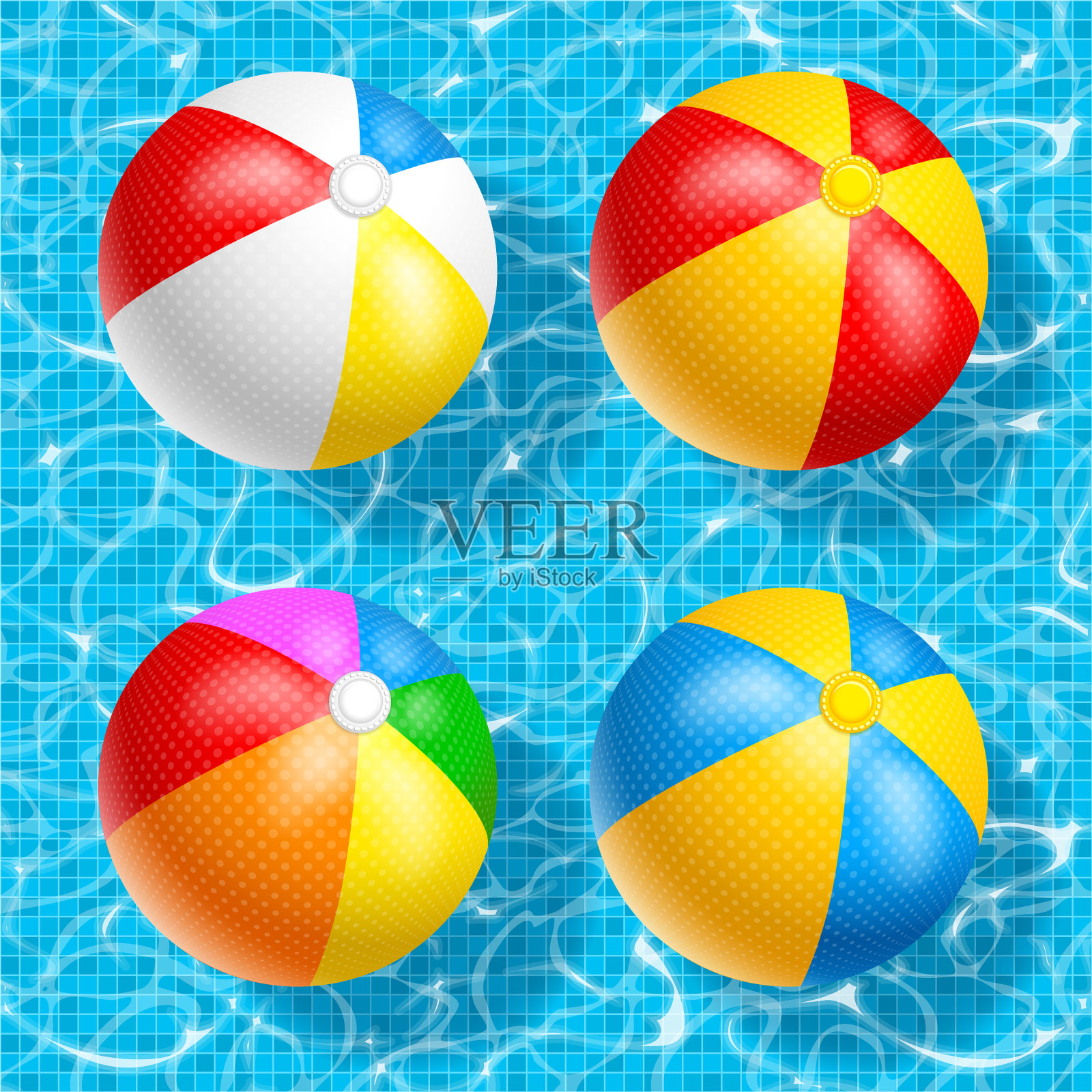 海滩球组图标素材
