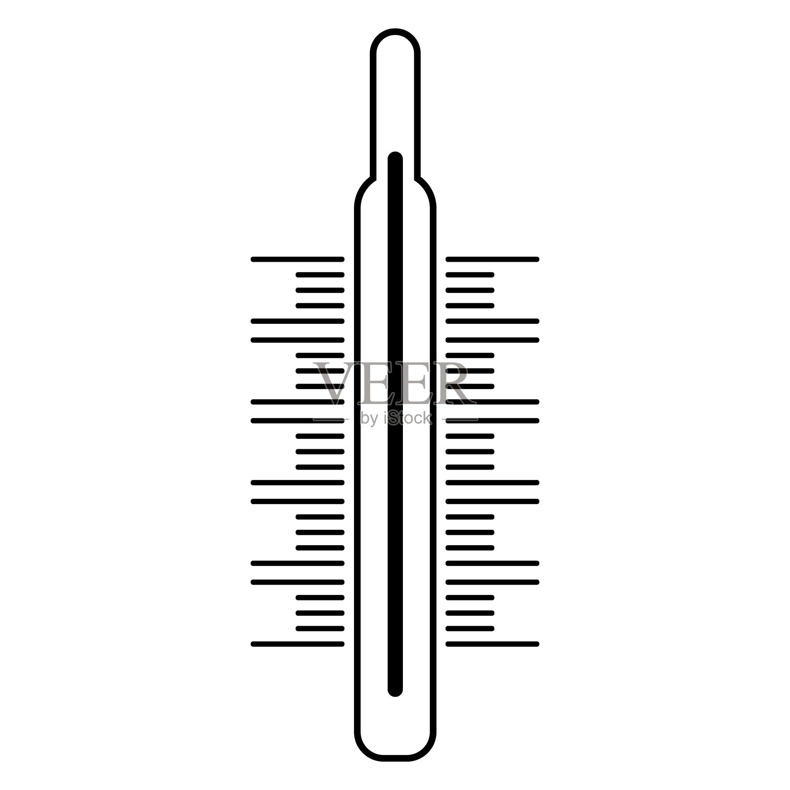 温度计图标，以测量温度在白色背景设计元素图片