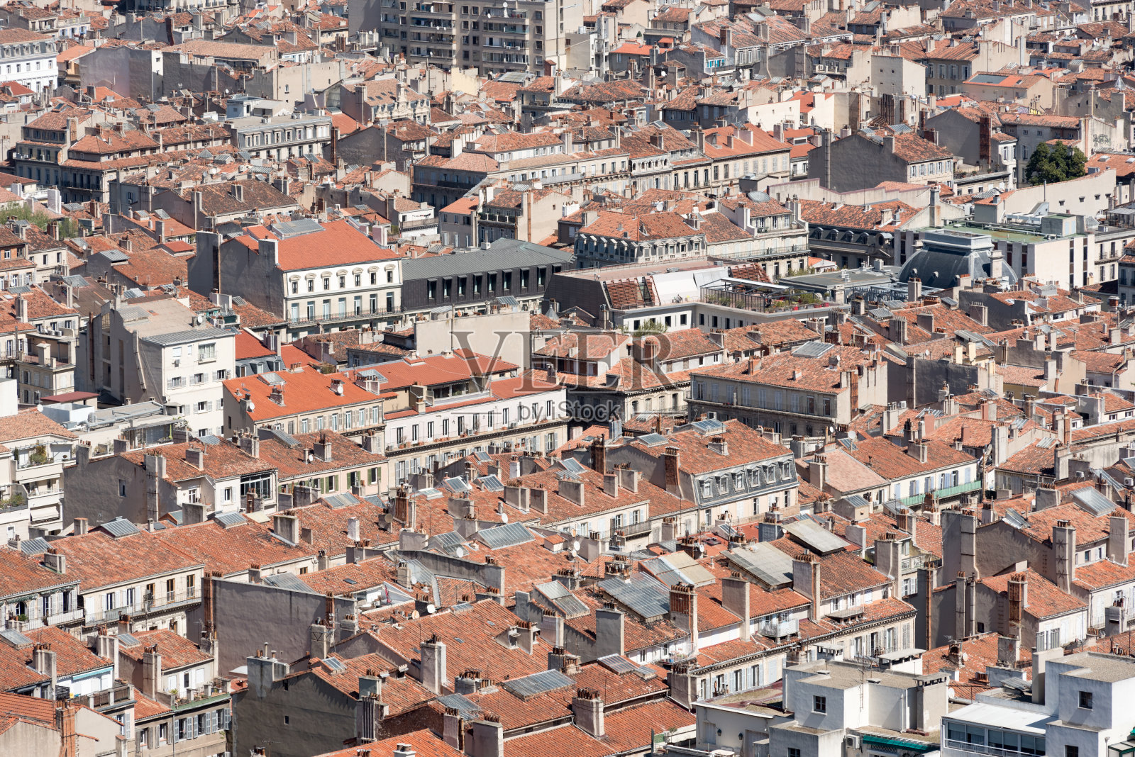 马赛的城市景观，普罗旺斯，法国照片摄影图片