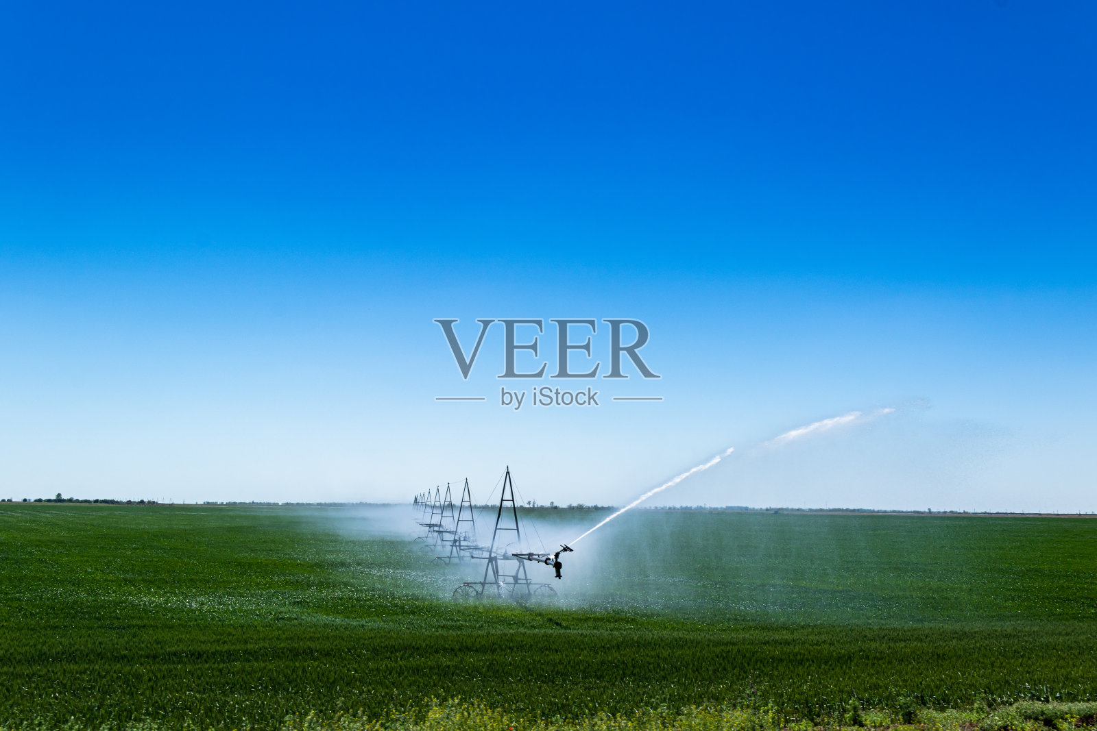农场用水灌溉系统是农场的自动化照片摄影图片