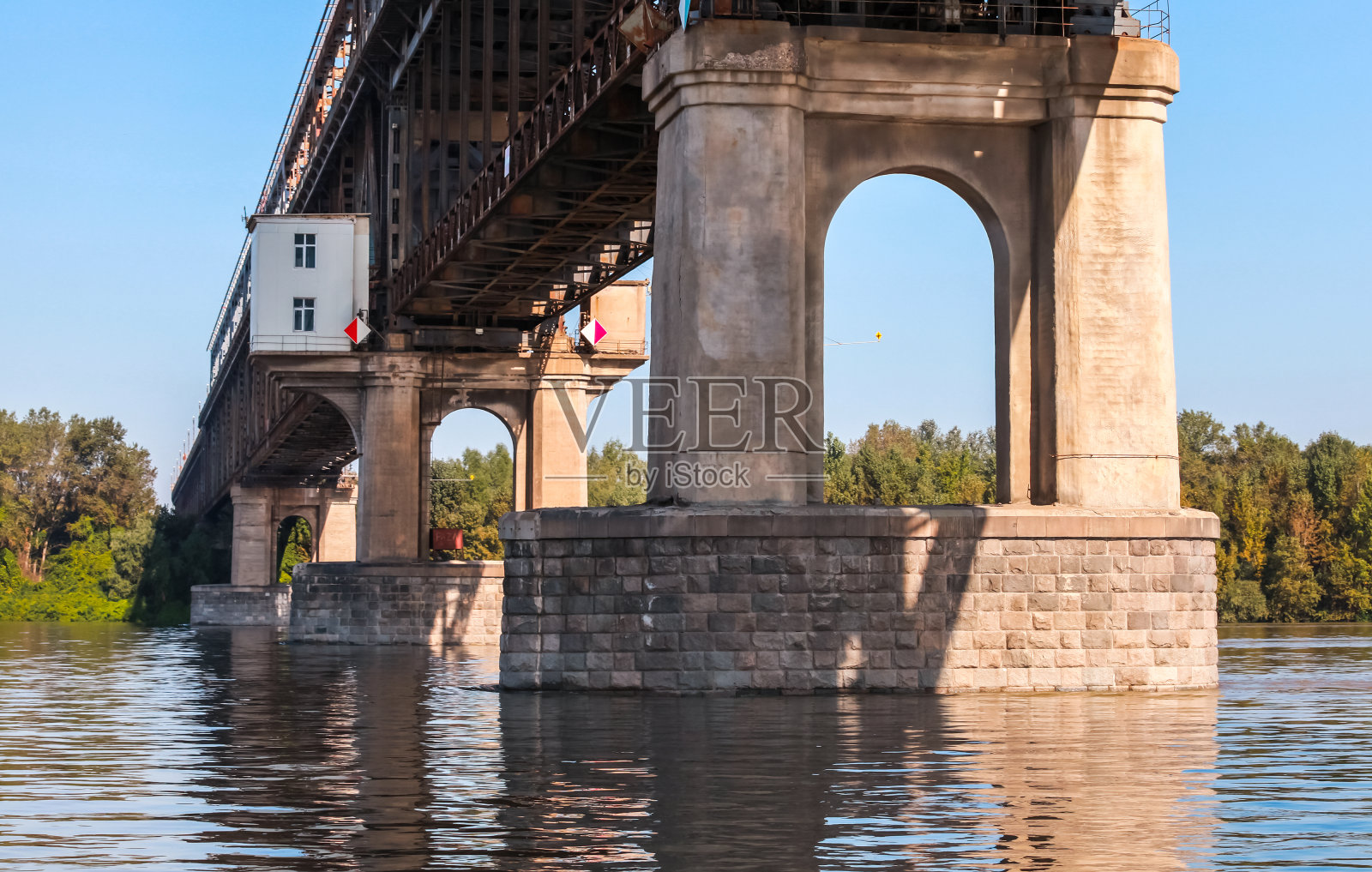 多瑙河大桥支柱。诡计,保加利亚照片摄影图片